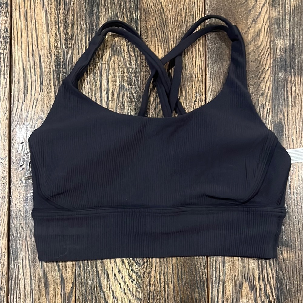lululemon energy bra longline ribbed 8